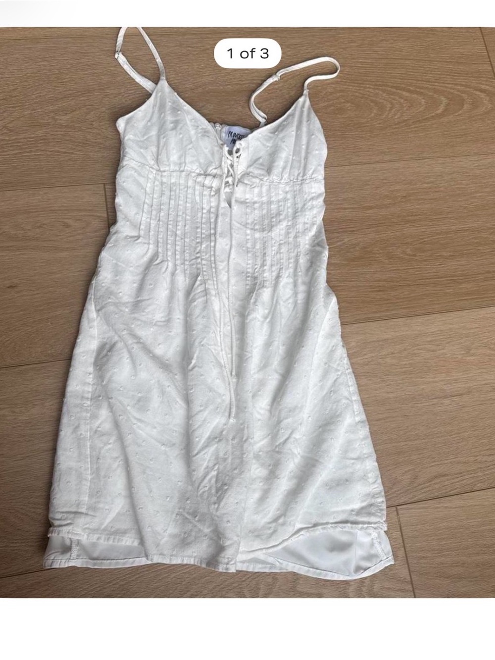 Princess Polly White Eyelet Lace-Up Mini Dress